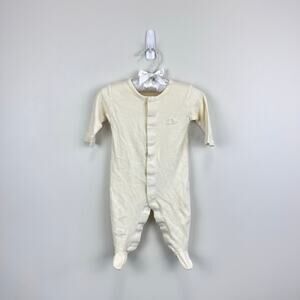 Kissy Kissy Premier Yellow Stripe Embroidered Duck Footie 3-6 Months